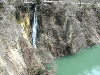只見川滝風景
